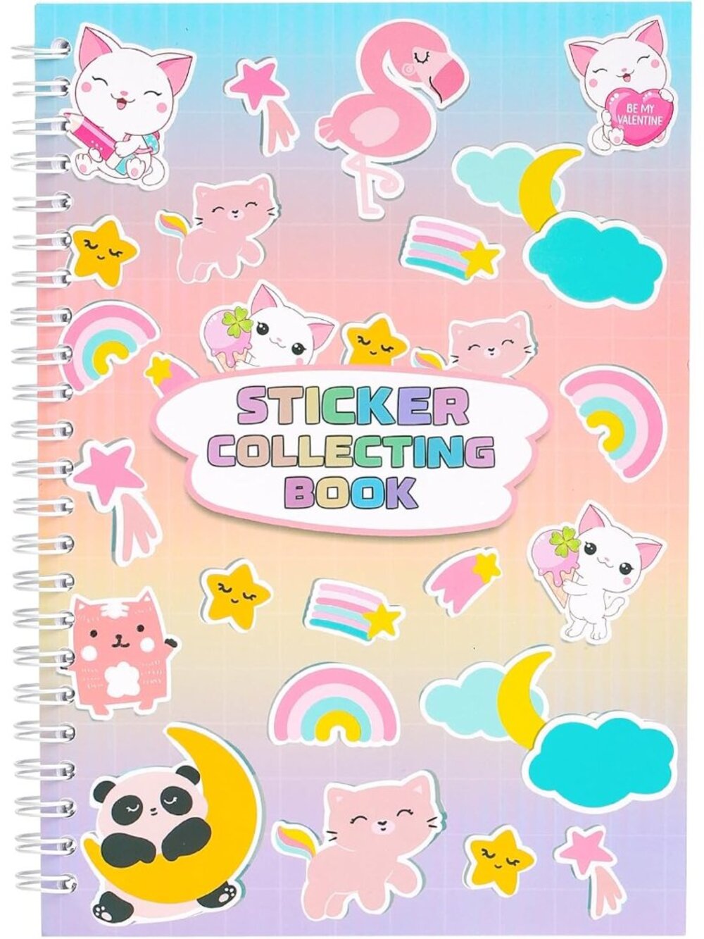 Reusable Sticker Book,A5 Sticker Collecting Album Book with Tools